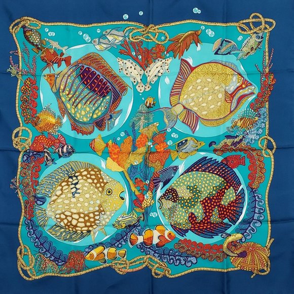 Hermès Grands Fonds Silk Scarf Vintage